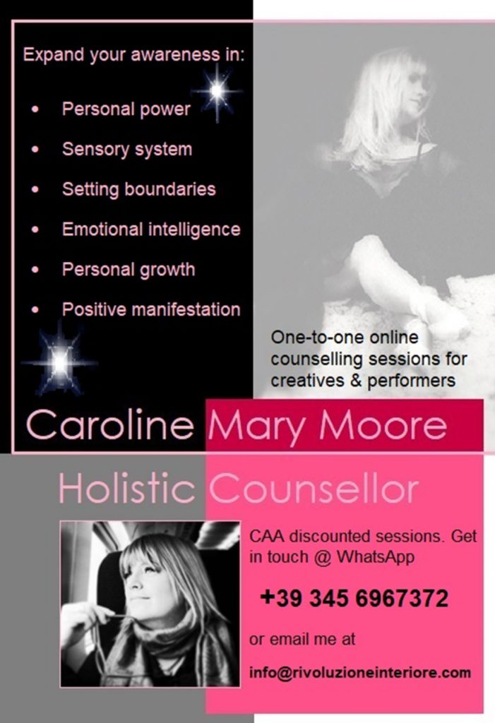 Counselling for creatives with a special discount for CAA members