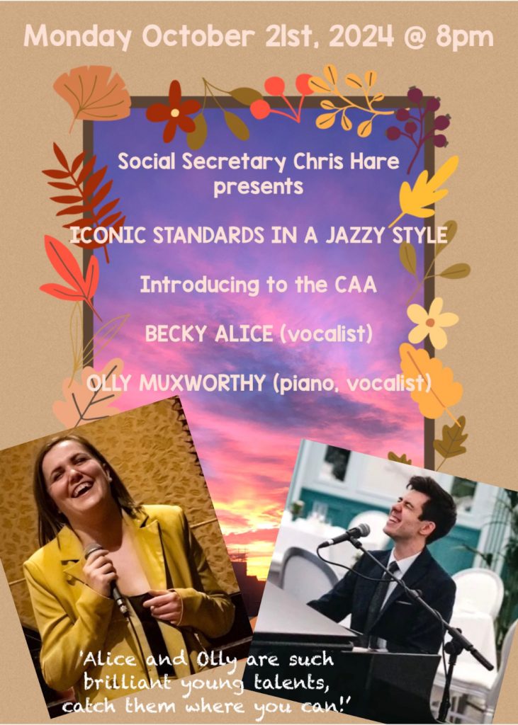 ICONIC STANDARDS given a jazzy treatment by the wonderfully talented youngsters Becky Alice and Olly Huxworthy.