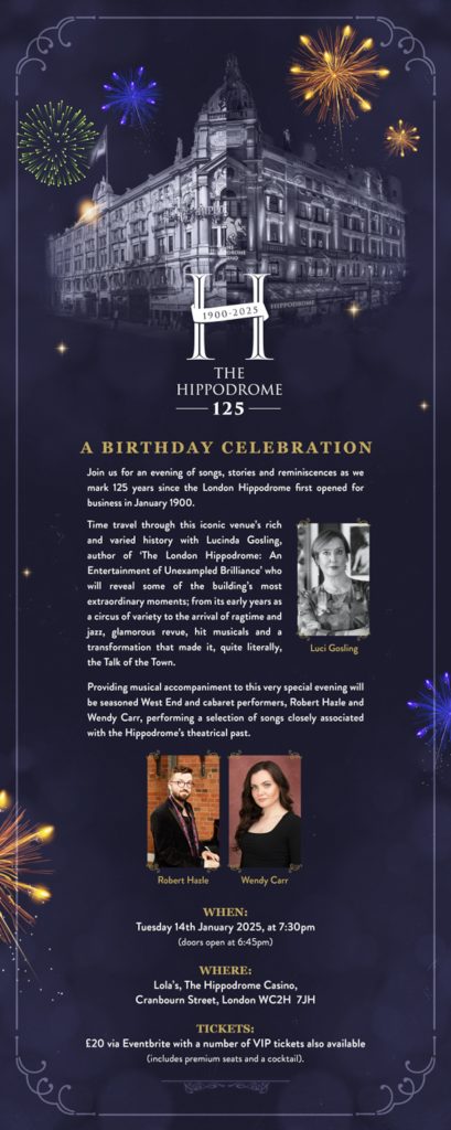 Hippodrome London 125th Birthday Celebration Event 2025